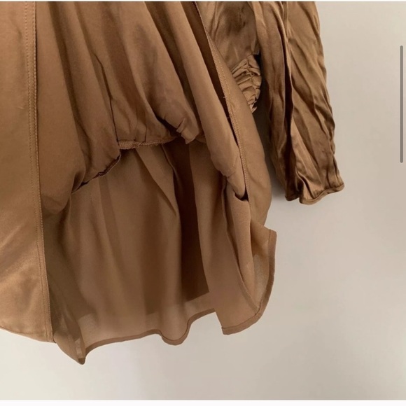 Burberry London Blouse Top Peplum Back Zipper - Picture 3 of 9